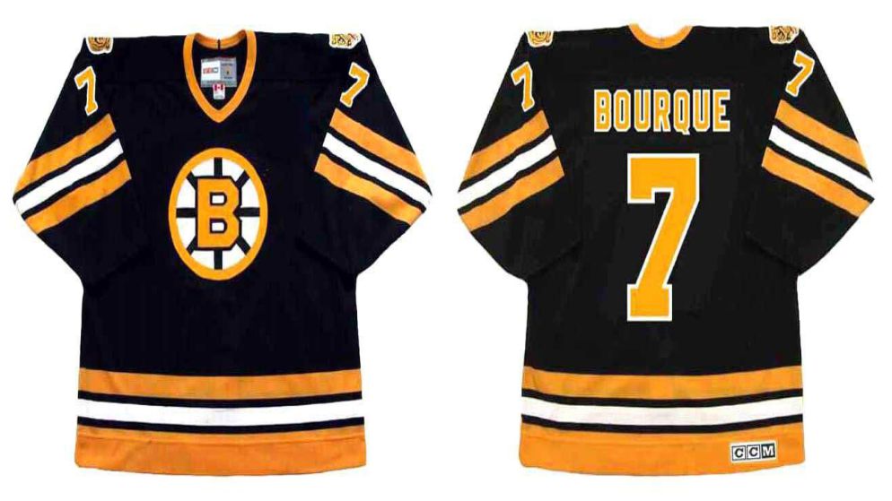 2019 Men Boston Bruins #7 Bourque Black CCM NHL jerseys